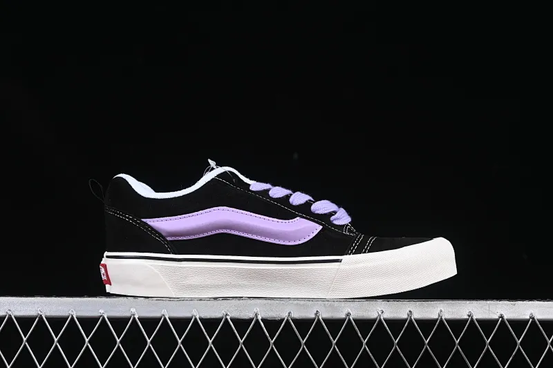 All categories Vans Vans series Vans Low Vans Knu Skool Purple Portuguese love bread shoes Comfortable and fashionable non-slip wear-resistant low-top casual sneakers VN0009QC6BT1